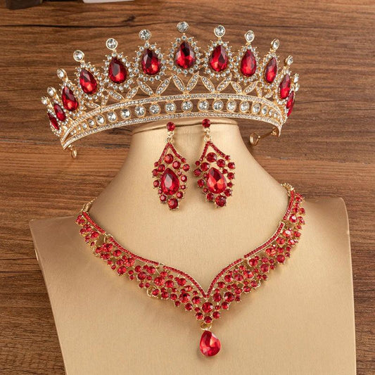 Elegant bridal crown made of alloy with diamond accents, perfect as a wedding headdress by MANDOTOS.