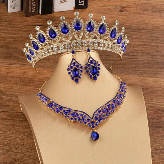 Elegant bridal crown by MANDOTOS featuring alloy and diamond accents, perfect for wedding and fashion headdress.