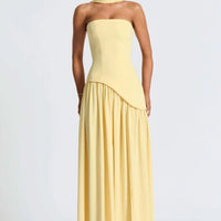 Cherry Lacquer Maliyah Maxi Dress with Chiffon Skirt & Scarf - MANDOTOS