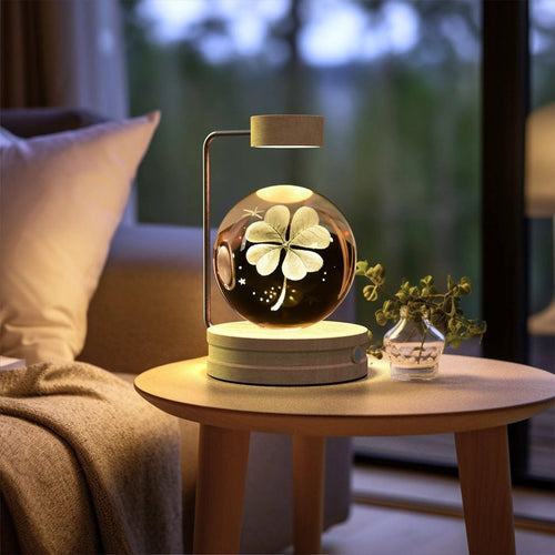 Crystal Ball Cosmic Dinosaur Indoor Night Light USB Power Warm Bedside Light Birthday Gift Night Lamp MANDOTOS