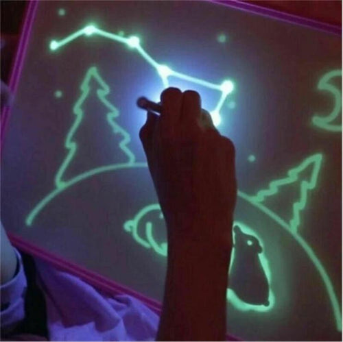 Educational Toy Drawing Pad 3D Magic 8 Light Effects Puzzle Board Sketchpad MANDOTOS