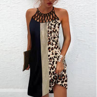Fashion Print Dress Casual Halterneck Dresses For Women Summer Clothes MANDOTOS