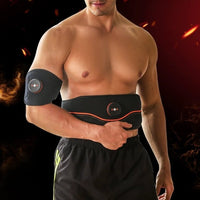 Mandotos fitness muscle stimulator device for toning muscles and sculpting your physique anytime, anywhere, with portable design.