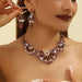 High Profile And Generous Crystal Necklace And Earrings Suite MANDOTOS