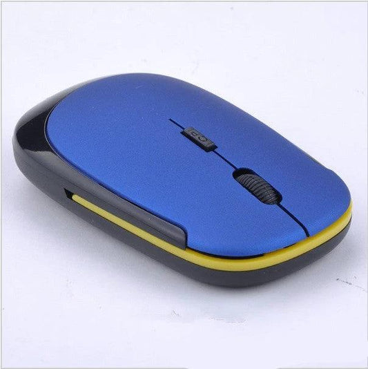 Mandotos wireless laptop mouse with ergonomic design and slim profile, featuring multiple buttons and smooth surface.