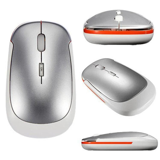 Mandotos wireless laptop mouse with ergonomic design and smooth navigation on a clean desk surface.