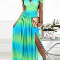 Long Floor Length Elegant Greek Style Pleated Dress MANDOTOS