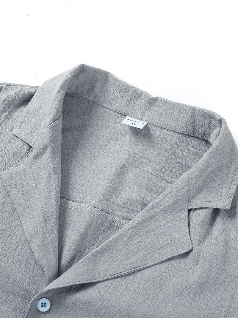 Men's Casual Beach Shirt - Short Sleeve Button Down for Effortless Summer Style MANDOTOS