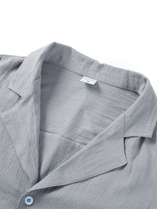 Men's Casual Beach Shirt - Short Sleeve Button Down for Effortless Summer Style MANDOTOS