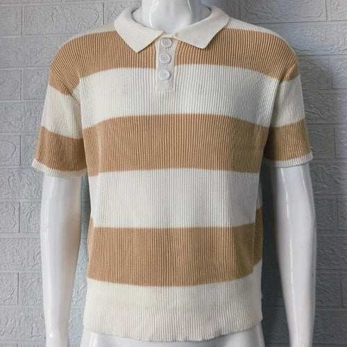 Mens Clothing Summer Fashion Lapel Sweater Short Sleeve Men Clothing Men Wears MANDOTOS