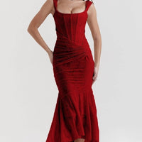 Mozision Off-shoulder Backless Sexy Evening Dress For Women Purple Sleeveless Strapless Ruched Bodycon Club Party Dress MANDOTOS