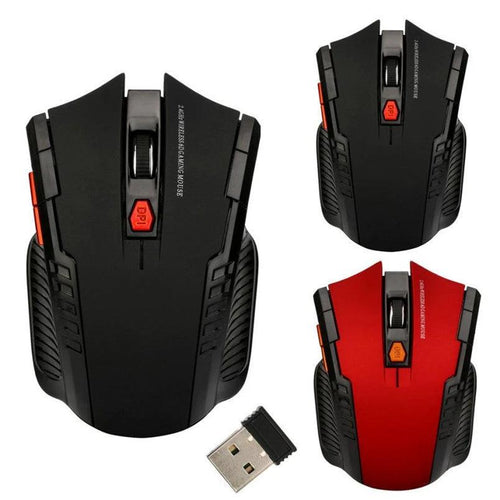 Mandotos gaming wireless mouse with ergonomic design, 2.4G wireless connection, featuring multiple buttons and a sleek black finish.