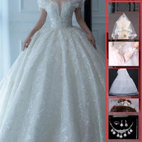 Off Shoulder French Main Wedding Dress MANDOTOS