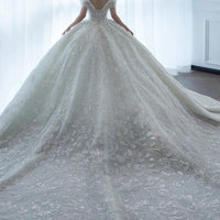 Off Shoulder French Main Wedding Dress MANDOTOS