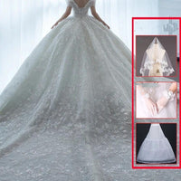 Off Shoulder French Main Wedding Dress MANDOTOS