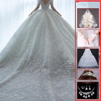 Off Shoulder French Main Wedding Dress MANDOTOS
