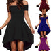 One Shoulder Short Sleeve And Large Swallowtail Skirt MANDOTOS