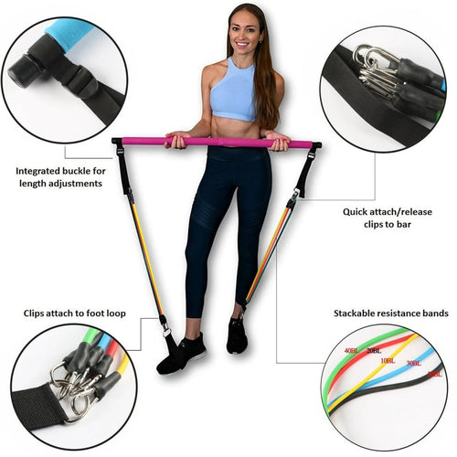 Portable Pilates Bar for Versatile Resistance Training | Elevate Your Fitness Journey! - MANDOTOS