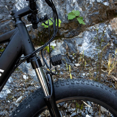 Mandotos electric mountain bike for adults with 26x4-inch fat tires, 1000W motor, 48V battery, suitable for trail riding and commuting.