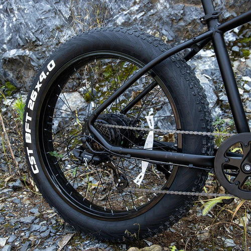 Mandotos electric mountain bike for adults with 26x4-inch fat tires, 1000W motor, 48V battery, suitable for trail riding and commuting.
