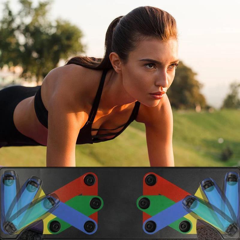 Push Up Rack Edge 9 in 1 Body Building Exercise Fitness Tools Women Men Push-Up Display Shelves and Raisers For GYM Training Body drop shipping Mandotos