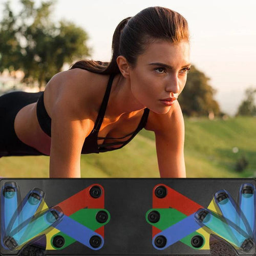 Push Up Rack Edge 9 in 1 Body Building Exercise Fitness Tools Women Men Push-Up Display Shelves and Raisers For GYM Training Body drop shipping Mandotos