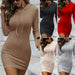 Seductive Polyester Mini Dress in Red, Grey, Brown, Black, Apricot - Sizes S to XL - MANDOTOS
