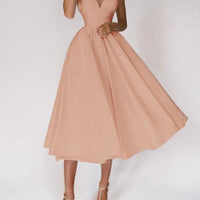 Sexy V-neck Suspender Dress Summer Fashion A-Line Long Dresses For Women MANDOTOS