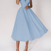 Sexy V-neck Suspender Dress Summer Fashion A-Line Long Dresses For Women MANDOTOS