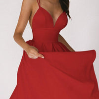 Sexy V-neck Suspender Dress Summer Fashion A-Line Long Dresses For Women MANDOTOS