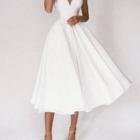 Sexy V-neck Suspender Dress Summer Fashion A-Line Long Dresses For Women MANDOTOS