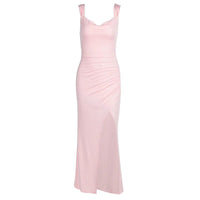 Slim Sleeveless Slit Dress With Back Tie Design Fashion Temperament Dresses For Women Clothing MANDOTOS