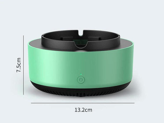Mandotos smoke removal air purification ashtray for cars, automatic anion purifier with portable design and practical features.