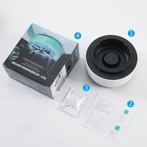 Mandotos smoke removal car ashtray with automatic purification, portable air purifying ashtray for car use