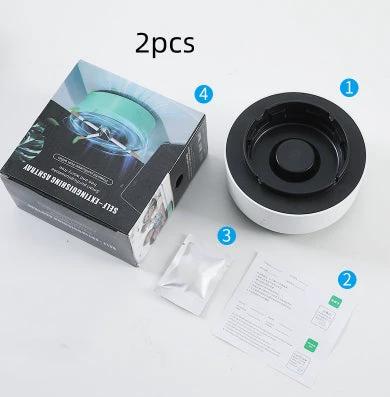Mandotos smoke removal air purification ashtray for cars, automatic anion purifier and portable gadget with practical design.