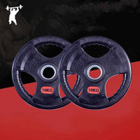 Mandotos special three-hole rubber bag for gym weightlifting barbells, designed to protect and secure barbell weights during workouts
