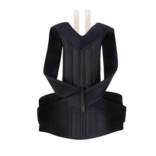 Mandotos spine bending posture corrector worn around shoulders and back to improve posture and spinal alignment.