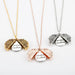 Sunflower Double Lettering Necklace MANDOTOS