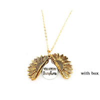 Sunflower Double Lettering Necklace MANDOTOS