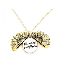 Sunflower Double Lettering Necklace MANDOTOS