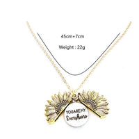 Sunflower Double Lettering Necklace MANDOTOS