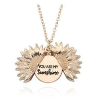 Sunflower Double Lettering Necklace MANDOTOS