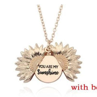 Sunflower Double Lettering Necklace MANDOTOS