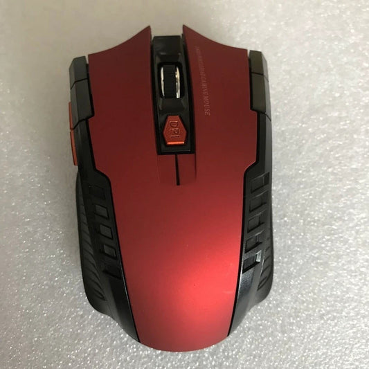 Mandotos wireless mouse with ergonomic design and scroll wheel, black color, suitable for computer use.