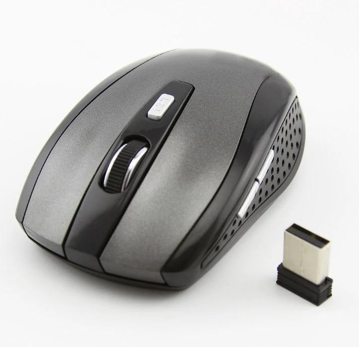 Mandotos wireless office computer mouse, sleek black design, ergonomic shape, suitable for office work and computer use.