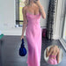 Women Camis Satin Long Dresses Elegant Sleeveless Slip Holiday Party Dresses Sexy Casual Backless Summer Dresses MANDOTOS