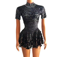 Women's Fashionable Sequins Dazzling Daily Trend Party Zipper Gorgeous Skirt MANDOTOS