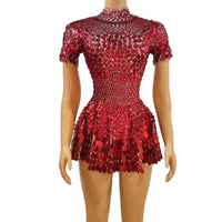 Women's Fashionable Sequins Dazzling Daily Trend Party Zipper Gorgeous Skirt MANDOTOS