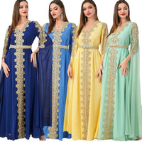 Women's Skirt Splicing Extra Long Sleeve Dress MANDOTOS