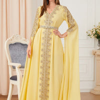 Women's Skirt Splicing Extra Long Sleeve Dress MANDOTOS